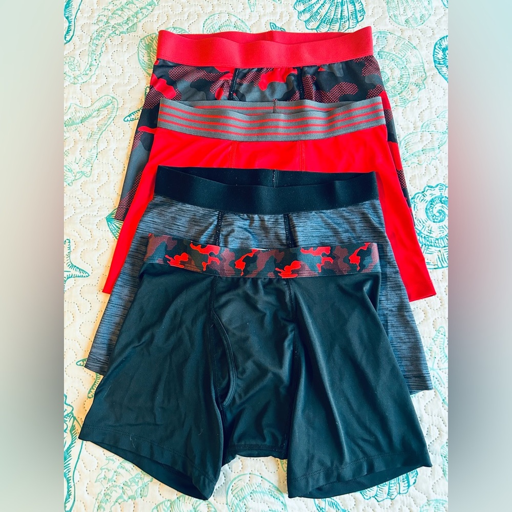 Tek Gear Kids' Boxer Briefs - Red, Gray, Black Trio size Large 14-16